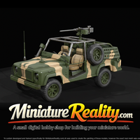 Land Rover Defender RWMIK with HQ Interior miniature, three-quarter view — thumbnail 3
