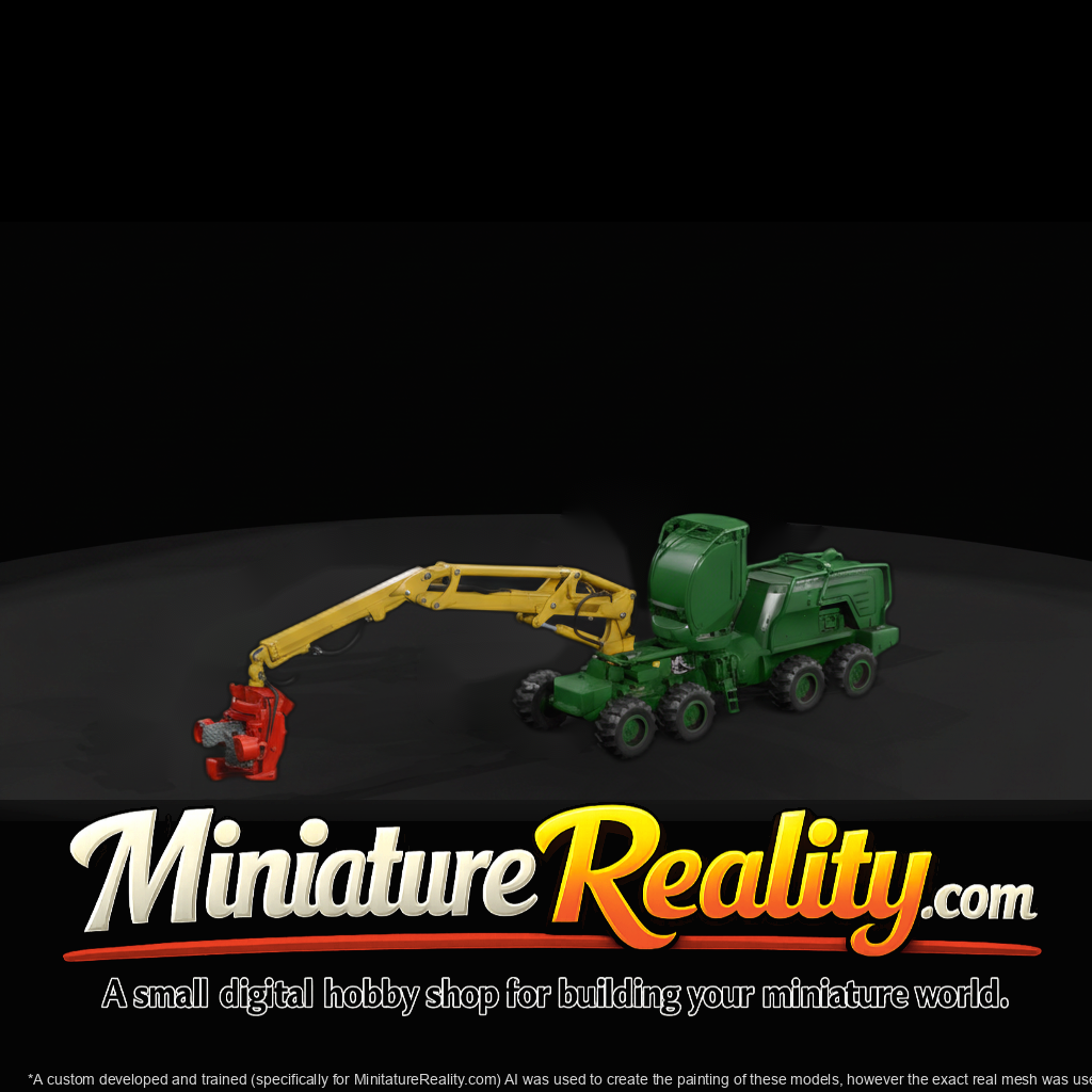 Logset 8H Hybrid Harvester miniature, three-quarter view