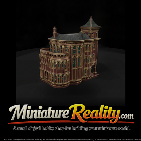 Detailed Victorian Mansion 3D Architectural Model