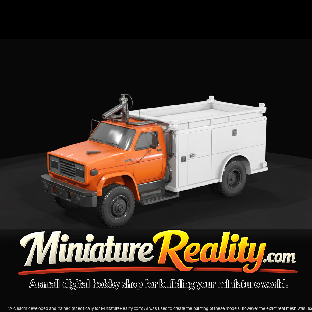 Spokane Airport Fire Truck miniature, three-quarter view
