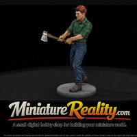 1950s Lumberjack Swinging an Axe — thumbnail 1
