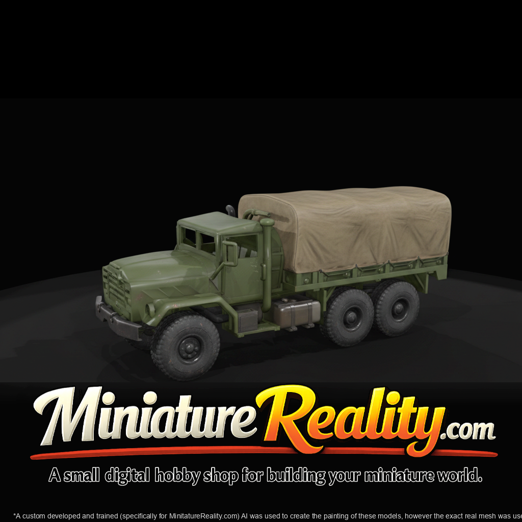 M939 5-Ton Military Cargo Truck miniature, three-quarter view