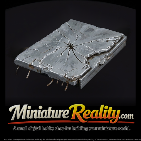 Damaged Concrete Road Slab — Terrain