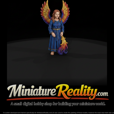 Mythology Firebird Figure, three-quarter view