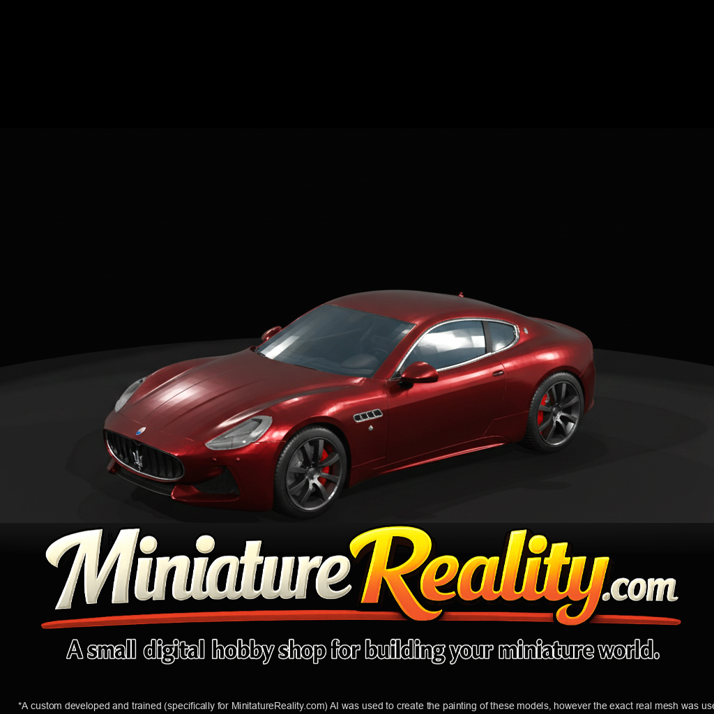 Maserati GranTurismo Folgore miniature, three-quarter view