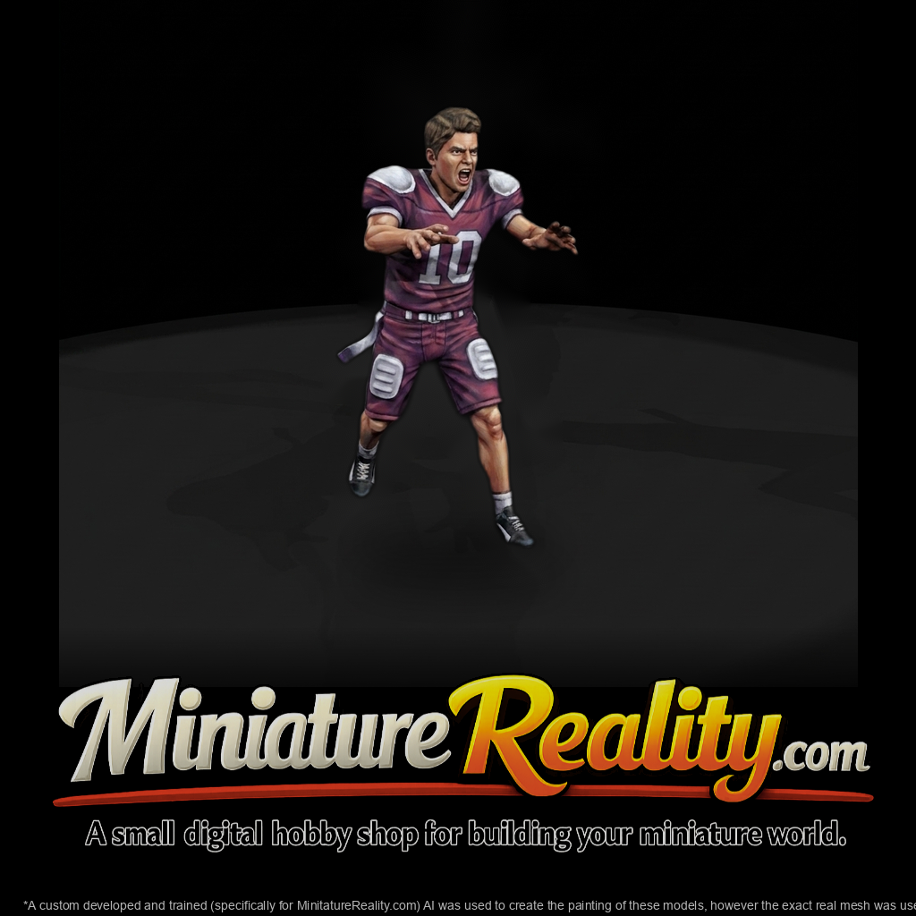 Football Player Shouting on the Field
