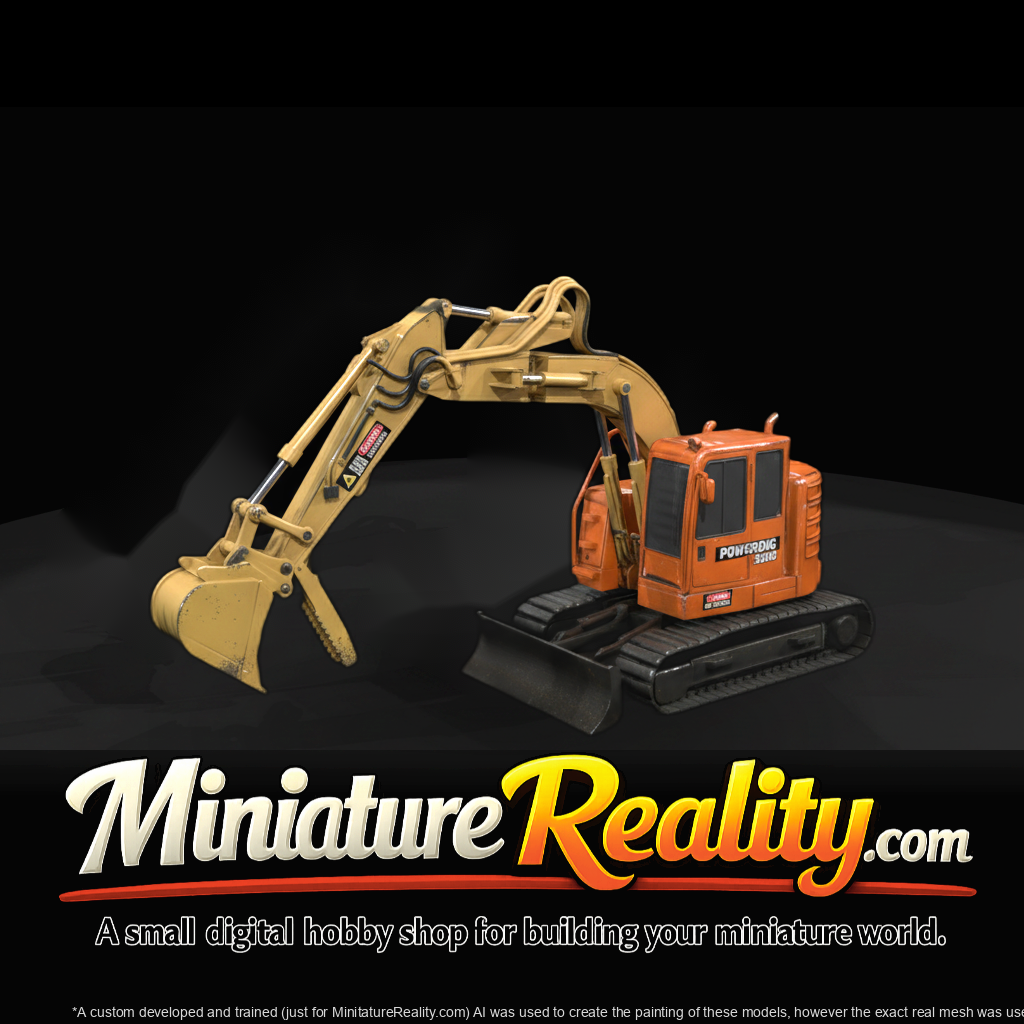 Caterpillar 315 Excavator miniature, three-quarter view