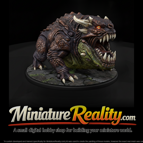 Stylized Dark Fantasy Demon Toad 3D Miniature Mode