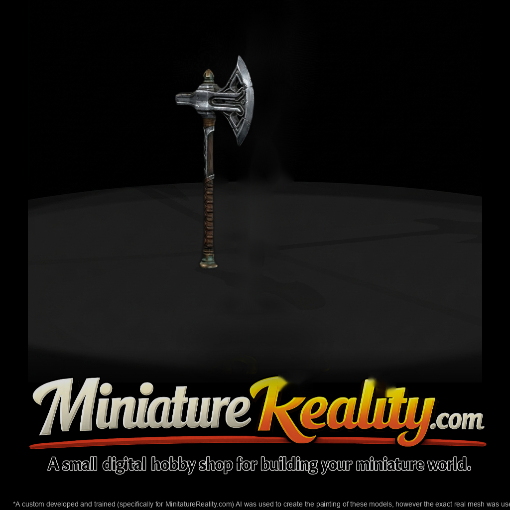 Stylized Medieval Fantasy Battle Axe