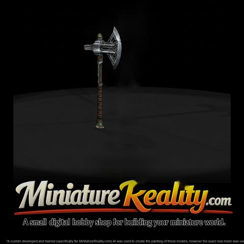 Stylized Medieval Fantasy Battle Axe