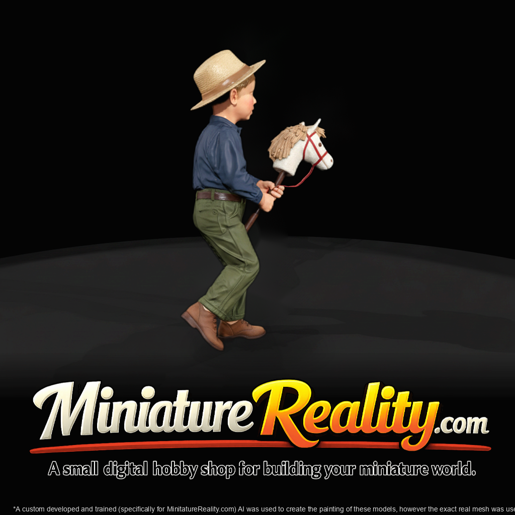 Amish Boy with Hobby Horse