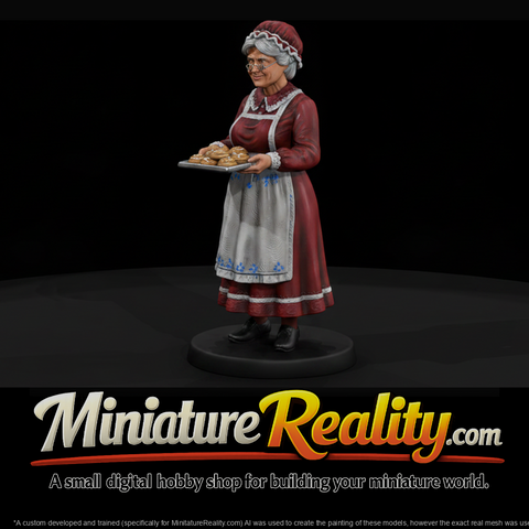 Mrs. Claus with Tray of Cookies