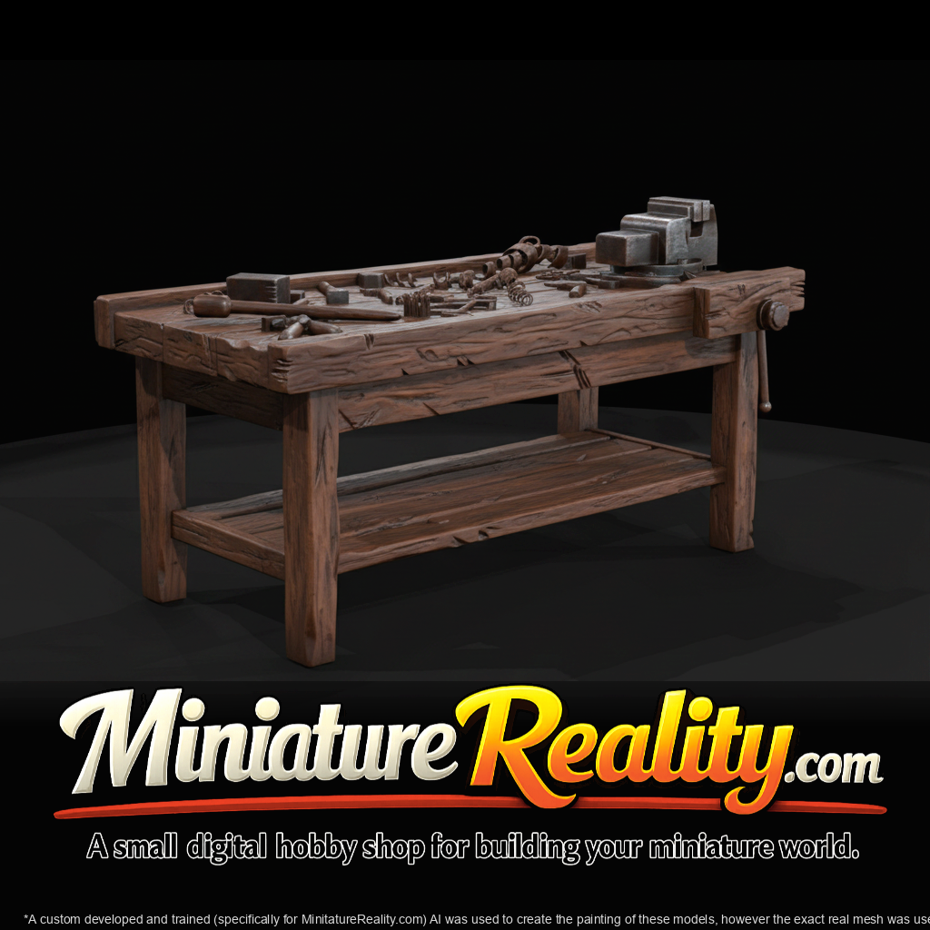 Industrial Factory Machine miniature, three-quarter view
