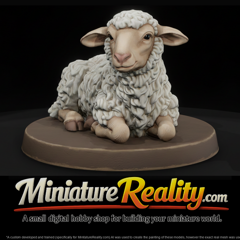 Resting Woolly Sheep