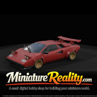 1985 Lamborghini Countach 5000 QV miniature, three-quarter view — thumbnail 3