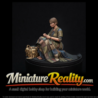 Seated Seamstress miniature, three-quarter view — thumbnail 2