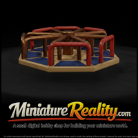 Low Poly Octagonal Merry Go Round 3D Model 6Etfuoz — thumbnail 1