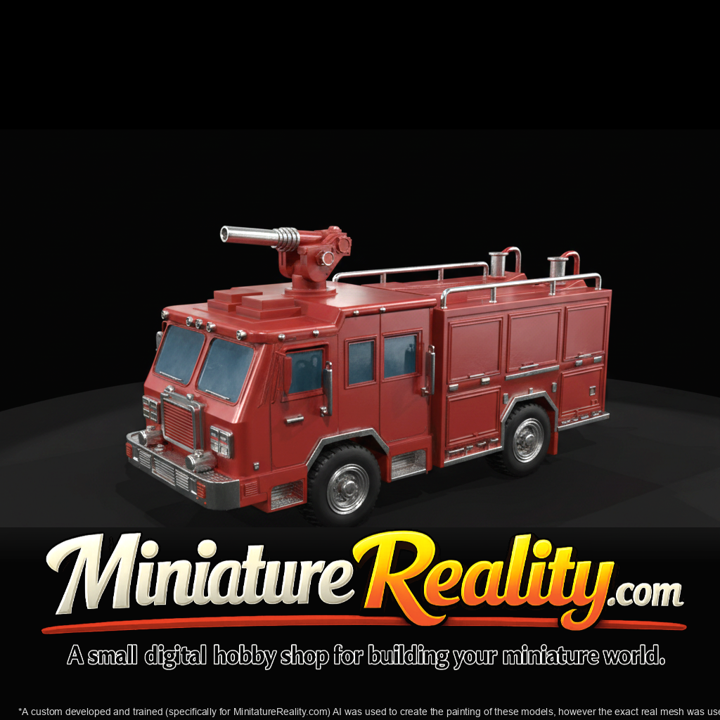 2010 Oshkosh Striker 3000 Fire Truck miniature, three-quarter view