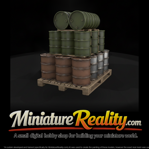 Mil 154 Ww2 England Fuel Drum Stack