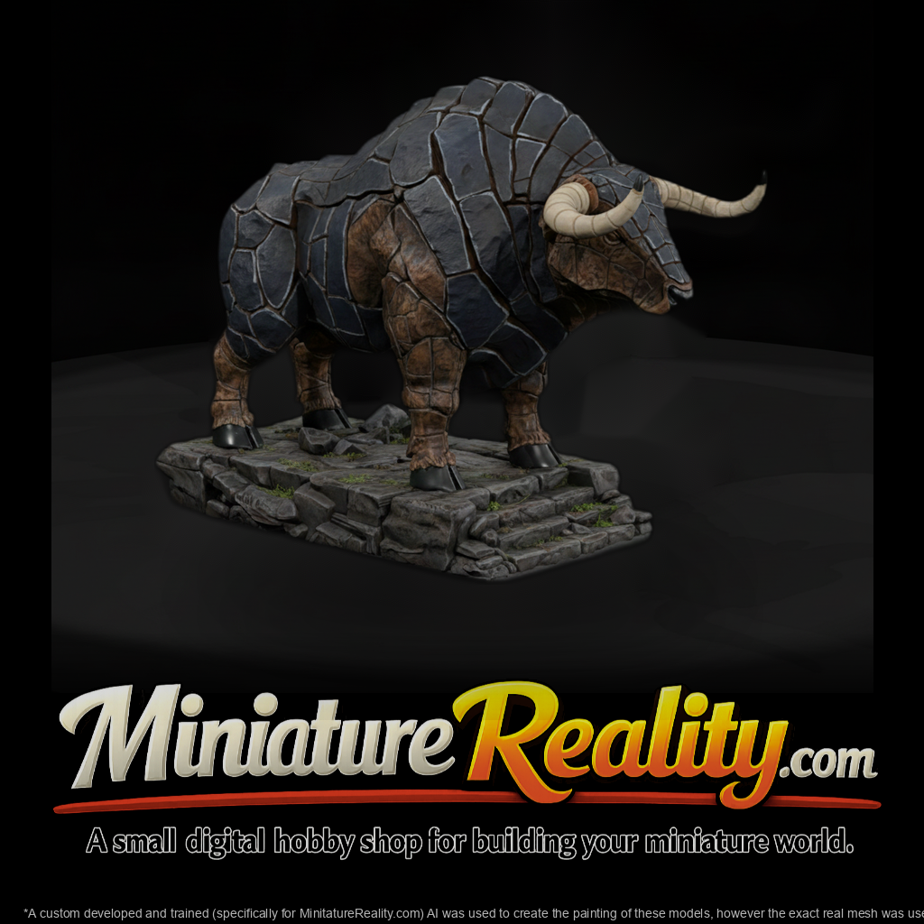 Slate-Plated Ox Fantasy Beast