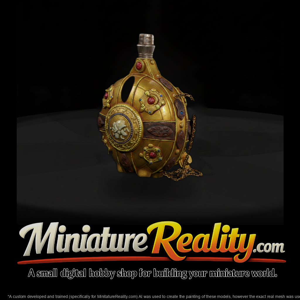 Ornate Jeweled Flask