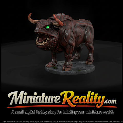 Stylized Angry Bull Monster 3D Miniature Q8Kklxzg