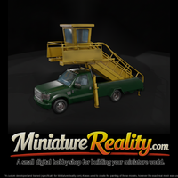 Aircraft Boarding Stair Truck miniature, three-quarter view — thumbnail 1