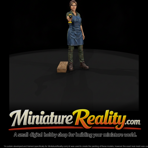 Diy Workshop Host Alternate Pose miniature, three-quarter view