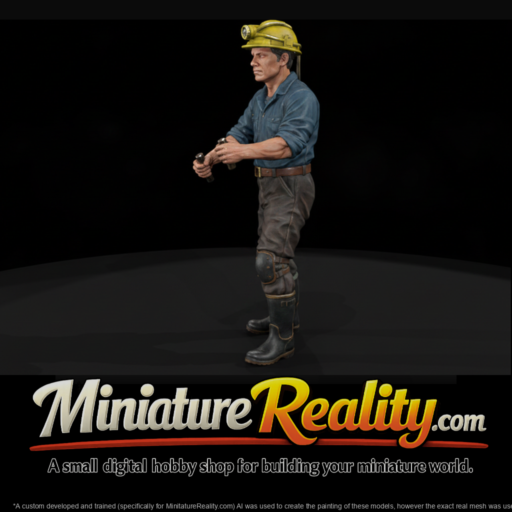 1950s Underground Miner with Helmet Lamp