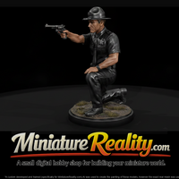 State Trooper Kneeling with Revolver — thumbnail 1