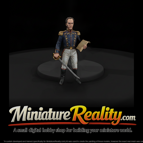 Hist 0149 Historical Simon Bolivar Miniature Figur