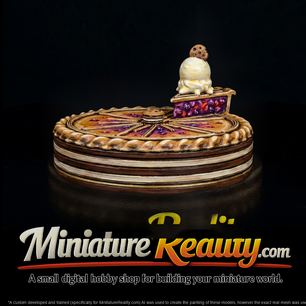 stylized-pie-cake-with-ice-cream-topper-3d-printable-miniature-484509