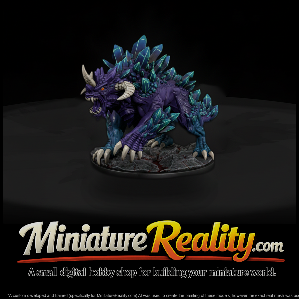 Stylized Crystal Spiked Feral Demon Miniature Xmoh