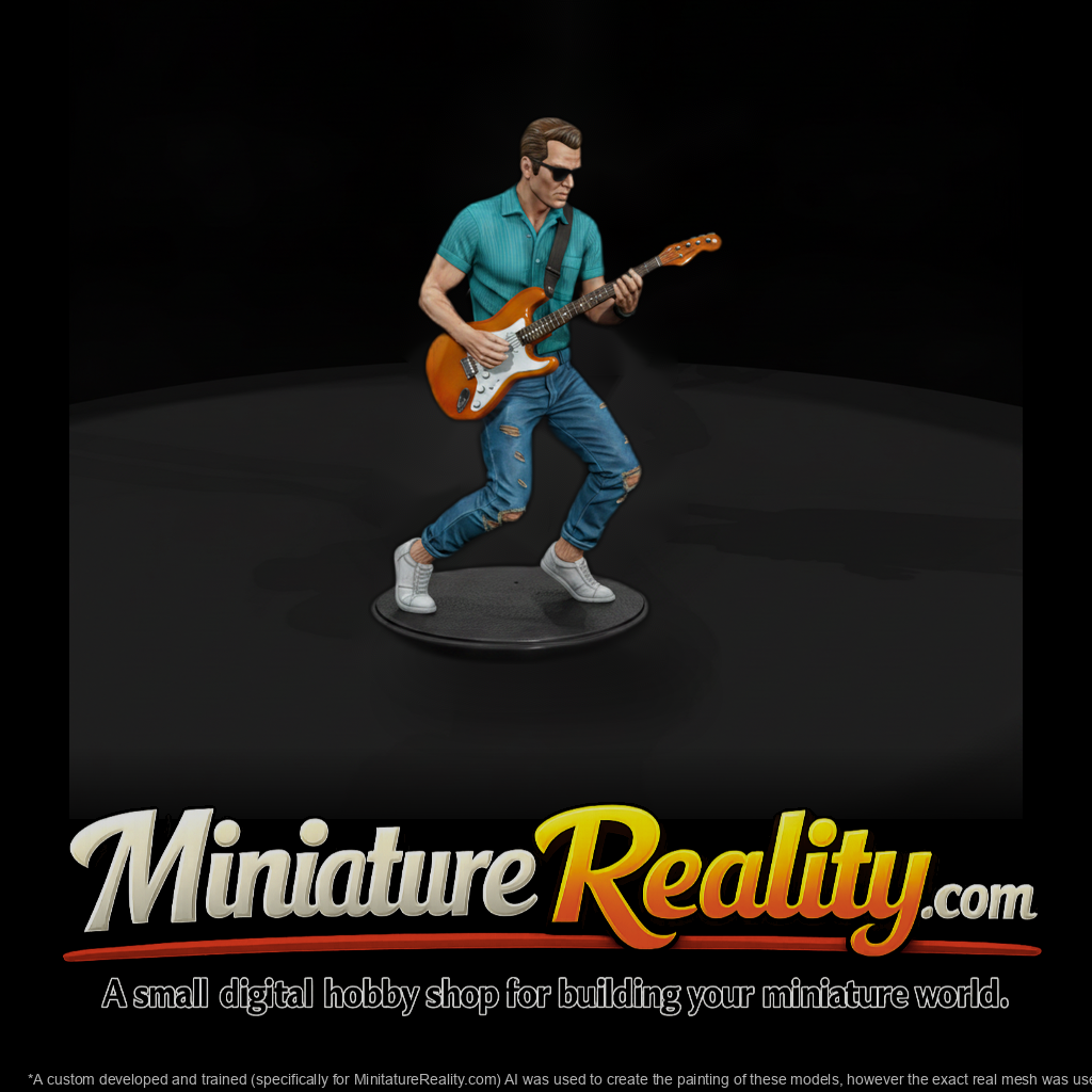 Poparc 0201 Surf Rock Guitarist Alternate Pose