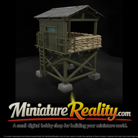 Mil 027 Vietnam Firebase Guard Tower