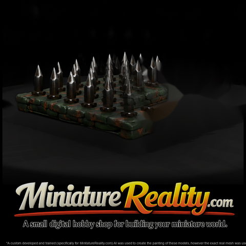 Stylized Fantasy Stone Spiked Trap 3D Model Uzytep