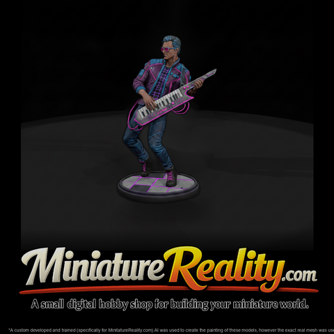 1980s Synthwave Keytar Musician