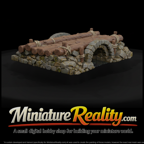 Rustic Log and Stone Culvert Bridge
