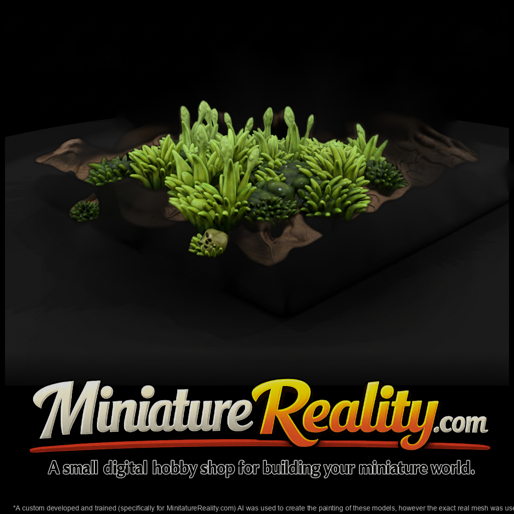 Stylized Wetland Grass Terrain Diorama Base 4Mdav4