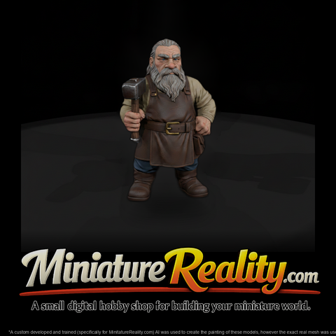 Myth 0333 Mythology Dwarf Smith Miniature Figure