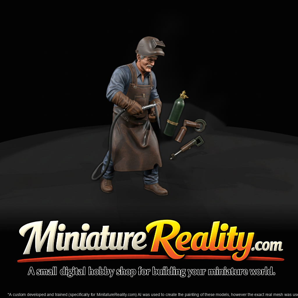 Railroad Car Repair Welder — Model Railroad Figure