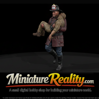 1880s Fireman Carrying a Rescued Victim — thumbnail 1