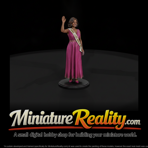 Beauty Pageant Contestant in Gown