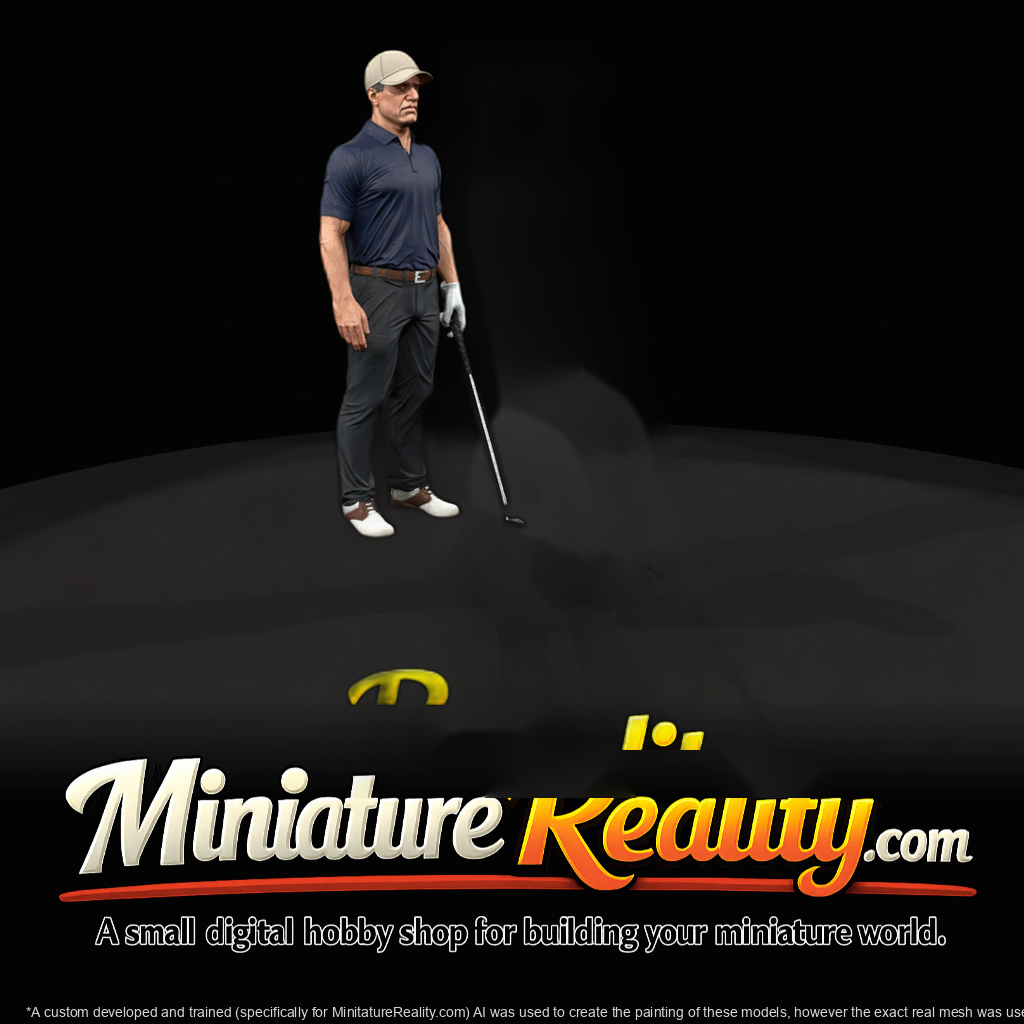 Modern Golfer — Crouching Putter (Male)