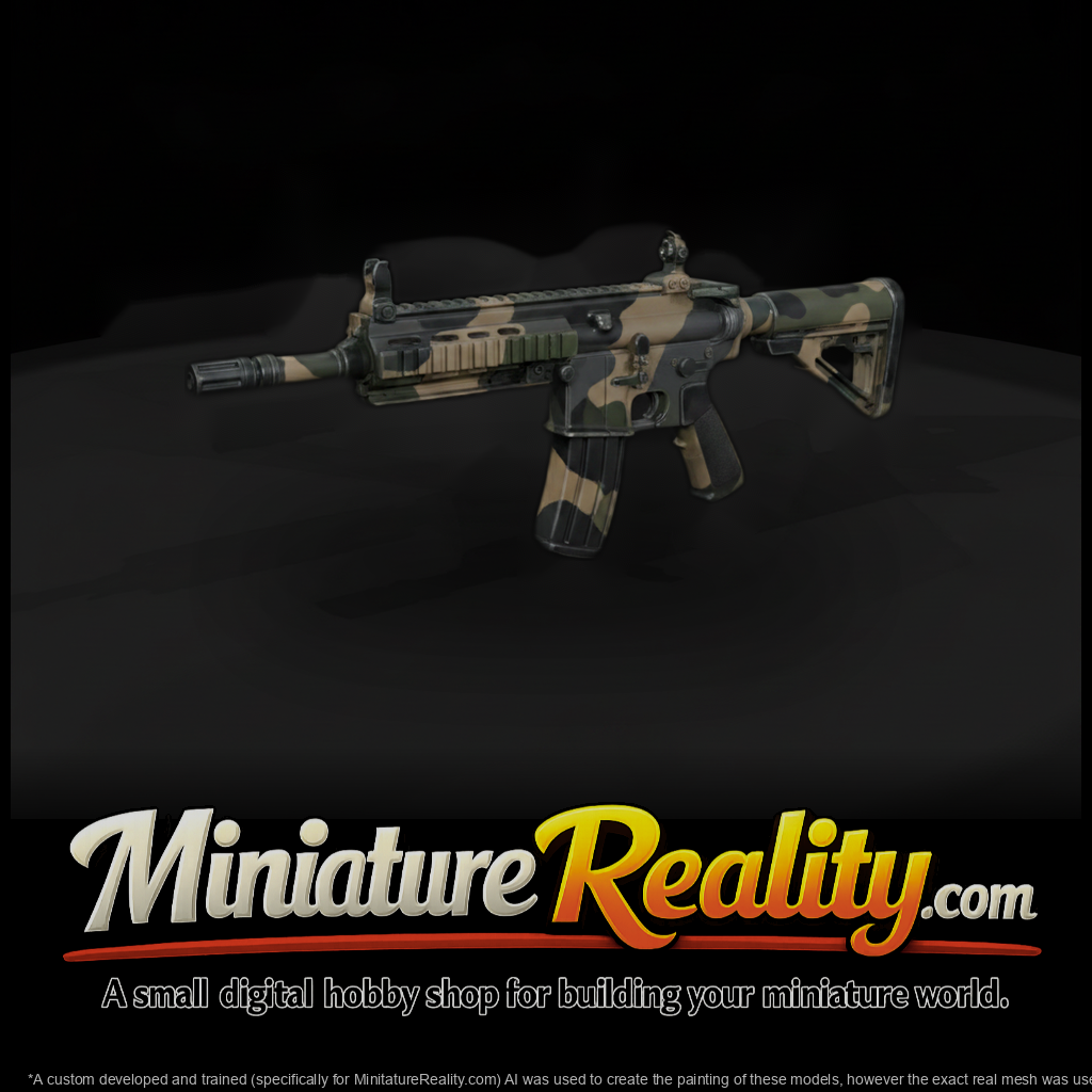 HK416 Assault Rifle in Woodland Camo