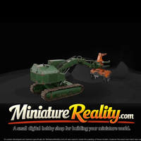 Tigercat 822 Forestry Harvester miniature, three-quarter view — thumbnail 3