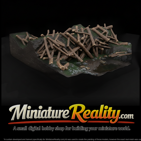 Stylized Tabletop Log Debris Terrain Base 1Xmzo2Ls