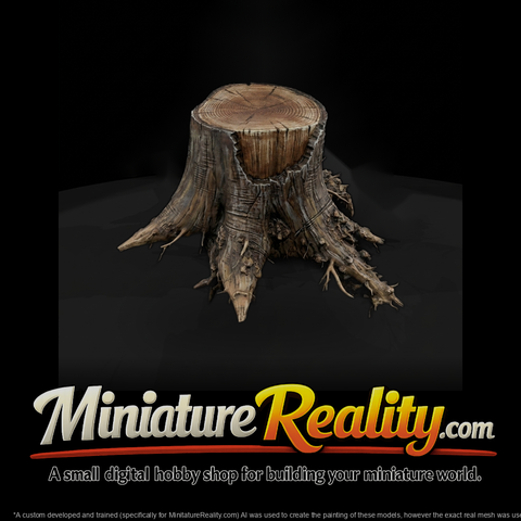 Tree Stump with Exposed Roots — High‑Detail Sculpt