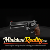 357 Magnum Revolver miniature, three-quarter view — thumbnail 3