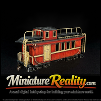 Vintage Cupola Railroad Caboose miniature, three-quarter view — thumbnail 2